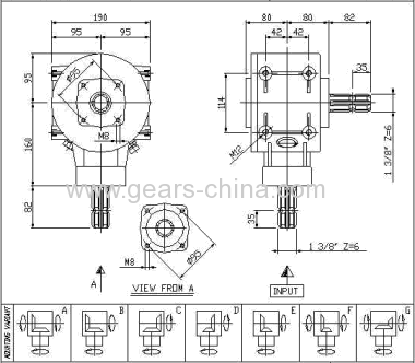Professional gearbox for agricultural machinery