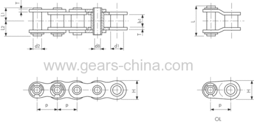 stainless steel leaf chain roller