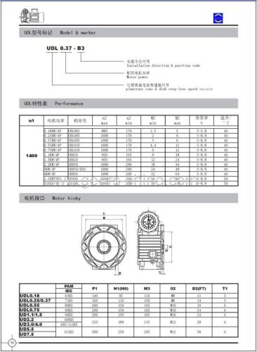 UDL speed variators Cycloidal gear reducers Gearbox for agricultural machinery