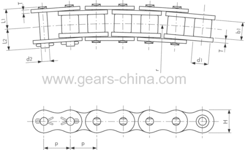 Heavy Duty Drag Chain Water Industry chains / Sewage Treatment chains Coal Mining Conveyor Chain